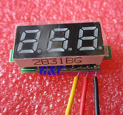 2PCS 0.28" LED DC 0-100V Digital Voltmeter Panel Meter Green COLOR diy electronics
2PCS 0.28" LED DC 0-100V Digital Voltmeter Panel Meter Green COLOR diy electronics
