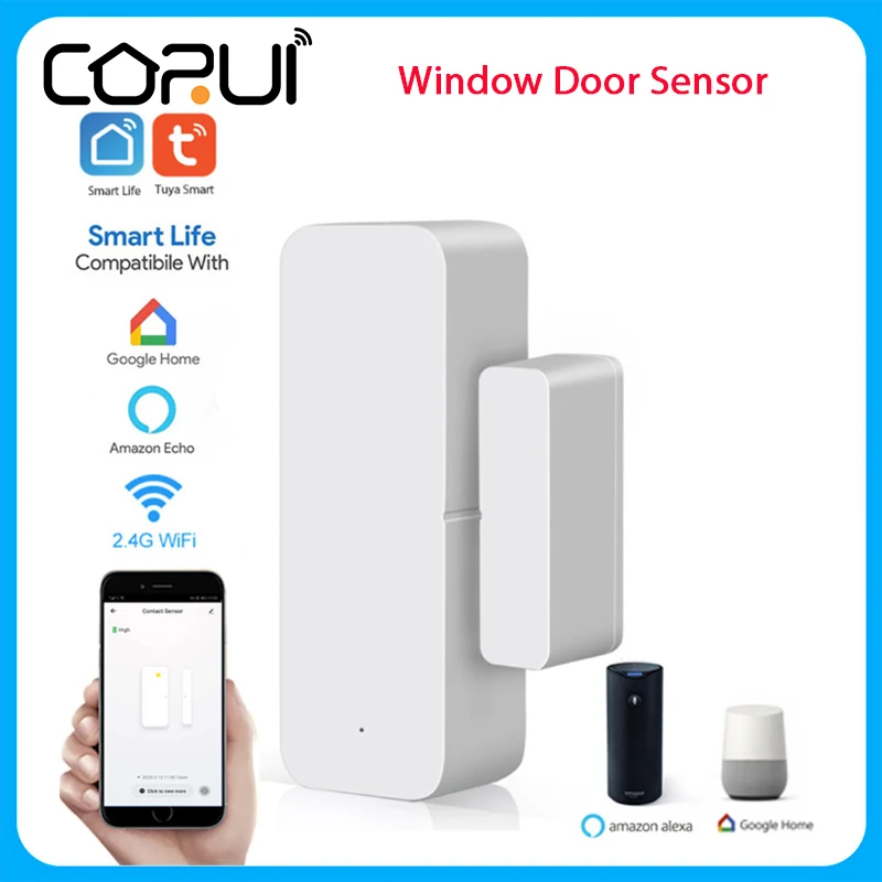 CoRui Tuya Smart WIFI Door Magnetic Alarm Detector Independent Magnetic Sensor Window Door Sensor Alarm Security Protection
CoRui Tuya Smart WIFI Door Magnetic Alarm Detector Independent Magnetic Sensor Window Door Sensor Alarm Security Protection