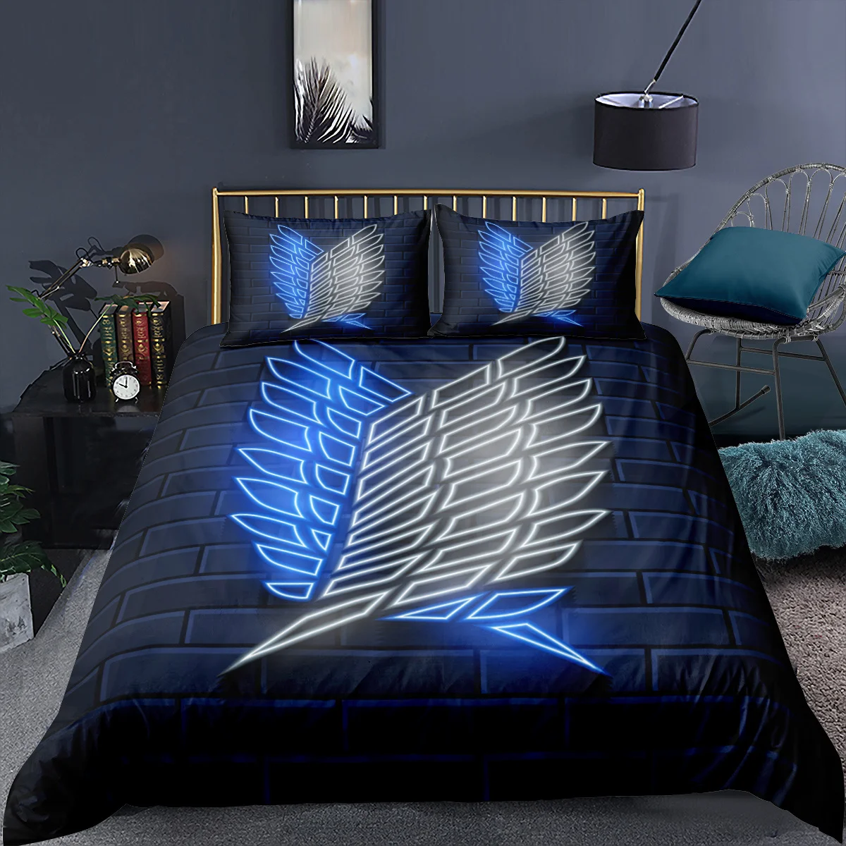 Attack On Titan Anime Kids Bedding Set Gift 3D Print Duvet Cover Pillowcases Bedclothes King Queen Single Size Wings Of Liberty
Attack On Titan Anime Kids Bedding Set Gift 3D Print Duvet Cover Pillowcases Bedclothes King Queen Single Size Wings Of Liberty