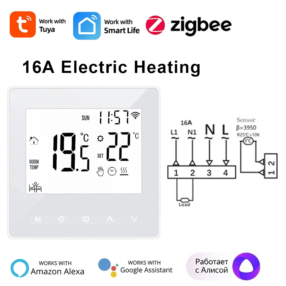RYRA Умный термостат Tuya Wi-Fi/ZigBee
RYRA Умный термостат Tuya Wi-Fi/ZigBee