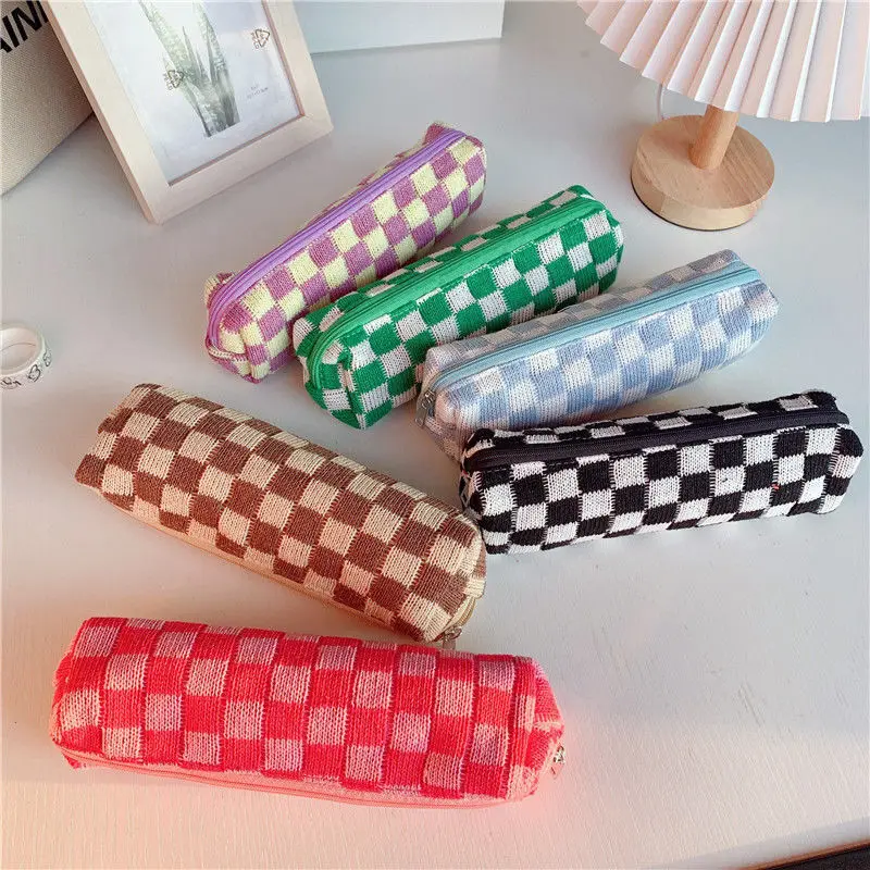 Ins Fashion Pencil Bag Kawaii Knitting Pencil Cases Cute Simple Pen Bag Korean Stationery Storage Bags School Office Supplies
Ins Fashion Pencil Bag Kawaii Knitting Pencil Cases Cute Simple Pen Bag Korean Stationery Storage Bags School Office Supplies