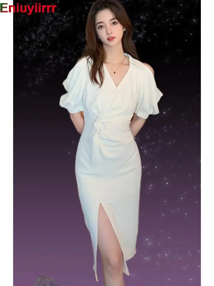 2022 Night Off Shoulder V Neck Pencil Split Dress Elegant Women French Design Style Glamorous Party Dresses
2022 Night Off Shoulder V Neck Pencil Split Dress Elegant Women French Design Style Glamorous Party Dresses