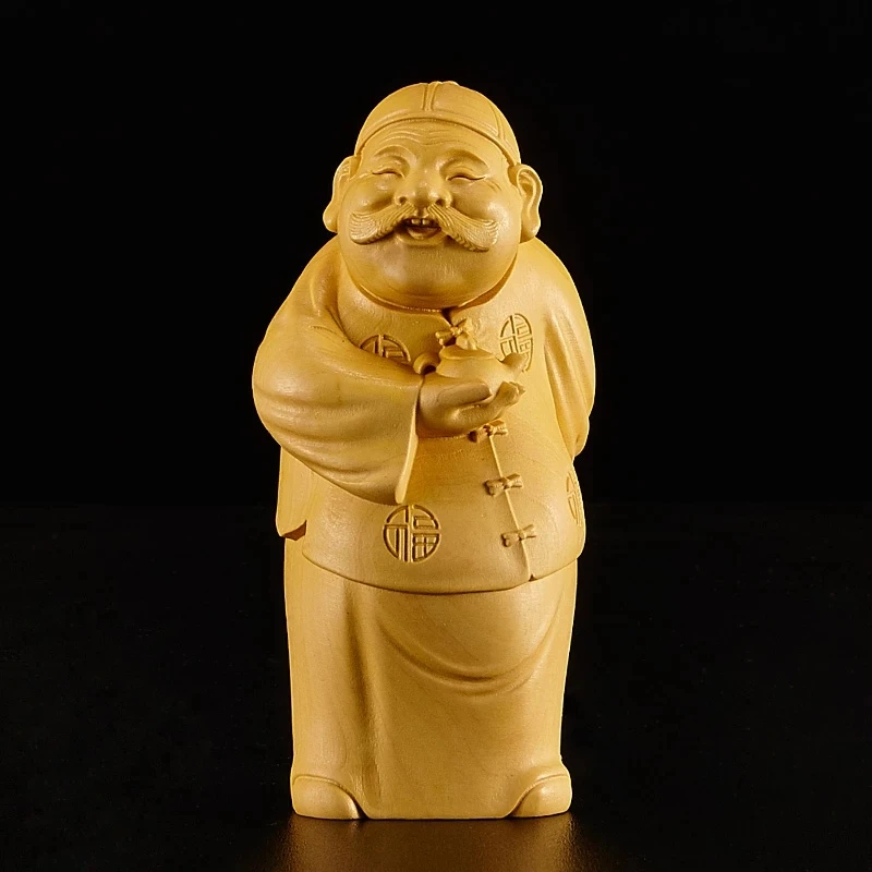 12cm Rich Man Sculpture Boxwood Lucky Statue Feng Shui Solid Wood Living room Decoration Home Decor
12cm Rich Man Sculpture Boxwood Lucky Statue Feng Shui Solid Wood Living room Decoration Home Decor