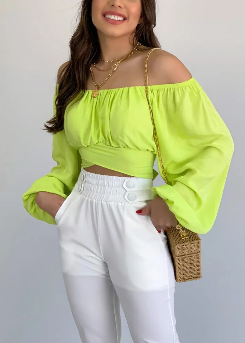 Summer Women Shirt Puff Long Sleeve Tops Sexy Off Shoulder Back Lace Up Female Shirts 2022 New Elegant Streetwear
Summer Women Shirt Puff Long Sleeve Tops Sexy Off Shoulder Back Lace Up Female Shirts 2022 New Elegant Streetwear