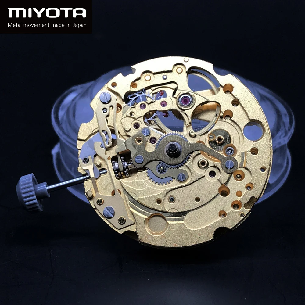 

Роскошный дизайнерский циферблат с золотым скелетом Miyota 82S 5 стандартный механический механизм 21 драгоценность Высокая точность автоматический механизм с автоподзаводом