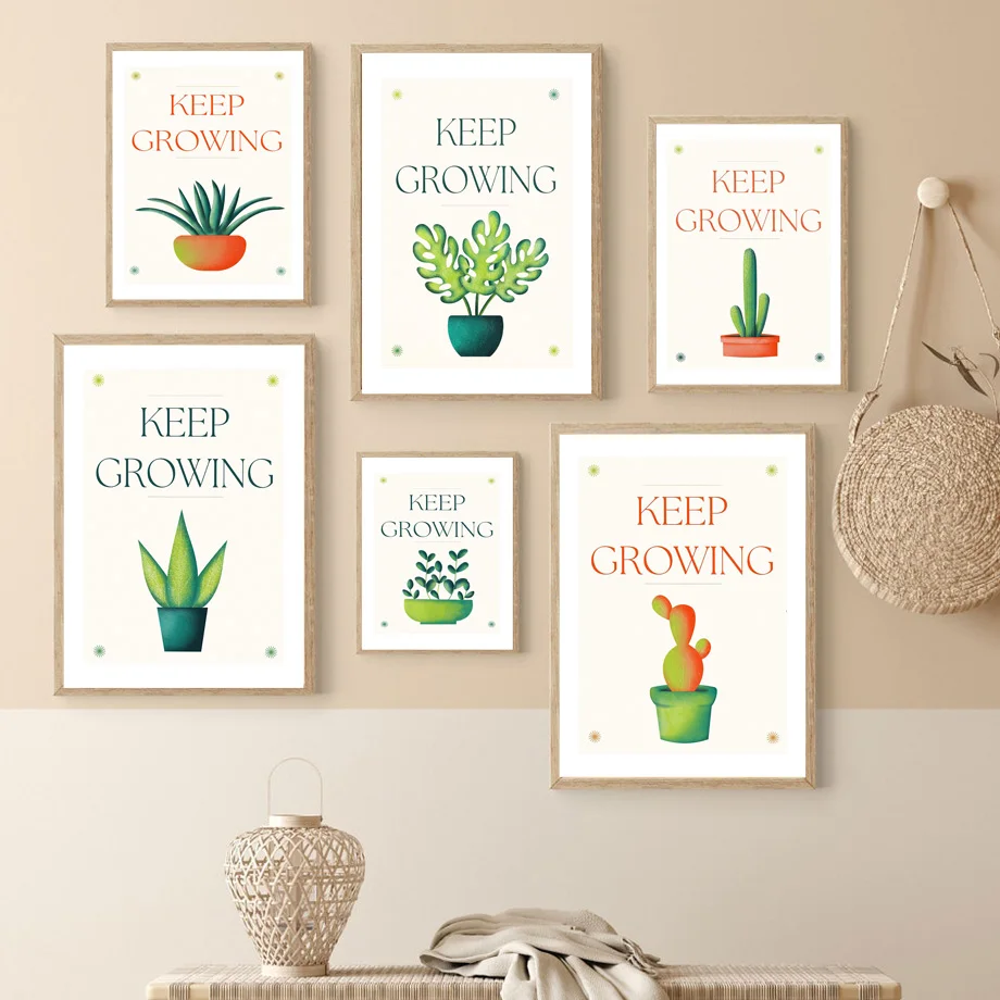 Keep Growing Mental Health Up Cactus Plants Wall Art Canvas Painting Nordic Poster And Print Wall Pictures For Living Room Decor
Keep Growing Mental Health Up Cactus Plants Wall Art Canvas Painting Nordic Poster And Print Wall Pictures For Living Room Decor