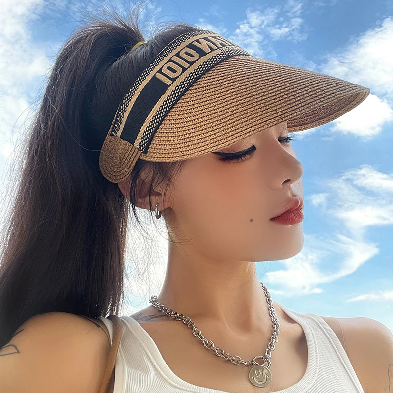 New Foldable UV Sun Protection Hat For Woman Outdoor Visor Cap Hand Made Straw Sun Hat Women Design Empty Top Hat Beach Sunhat
New Foldable UV Sun Protection Hat For Woman Outdoor Visor Cap Hand Made Straw Sun Hat Women Design Empty Top Hat Beach Sunhat