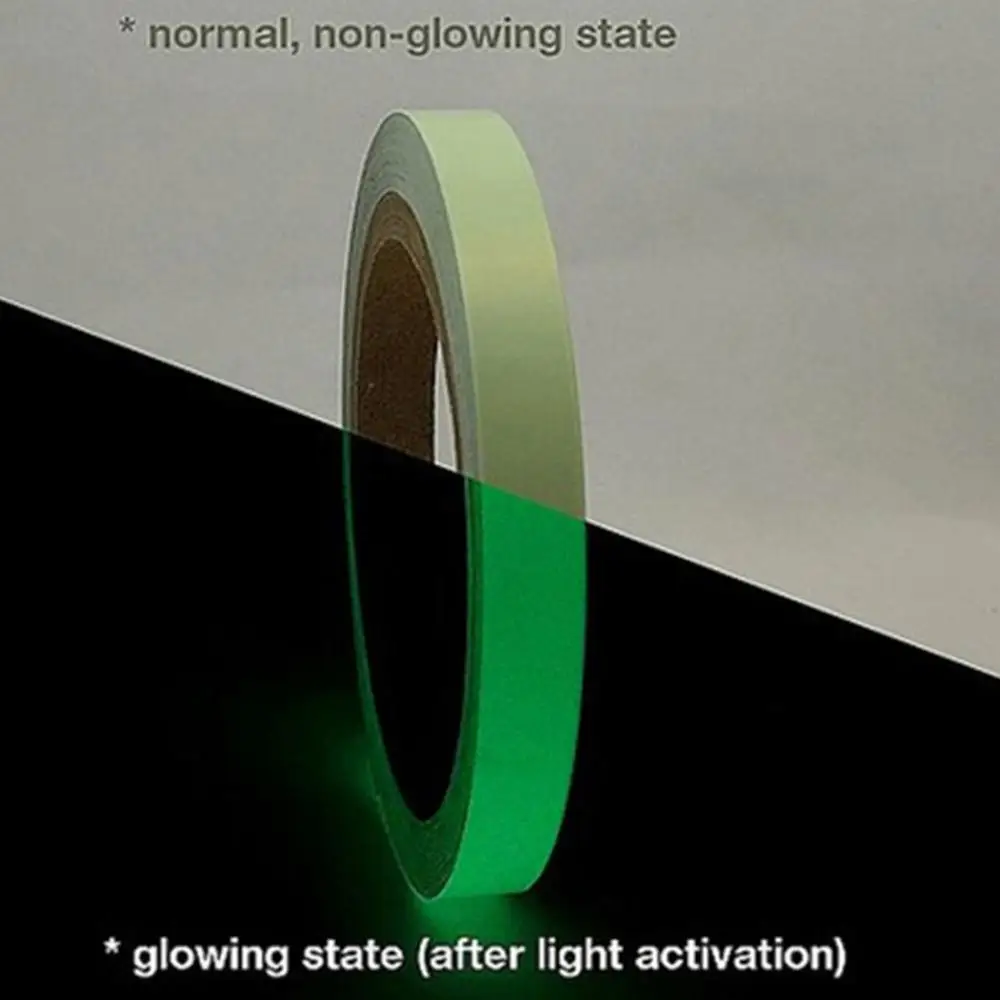 

Luminous tape 1cm self-adhesive tape night vision glowing Warning safety tape home decoration 1M/3M/10M.