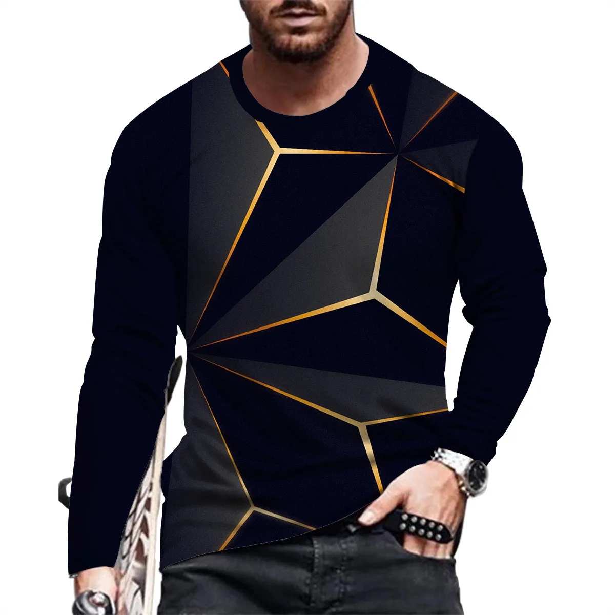 Simple Stereoscopic Pattern Print Summer Men's O-Neck T-shirt Casual Long Sleeve Oversized T Shirt Fashion Pullover Men Clothing
Simple Stereoscopic Pattern Print Summer Men's O-Neck T-shirt Casual Long Sleeve Oversized T Shirt Fashion Pullover Men Clothing