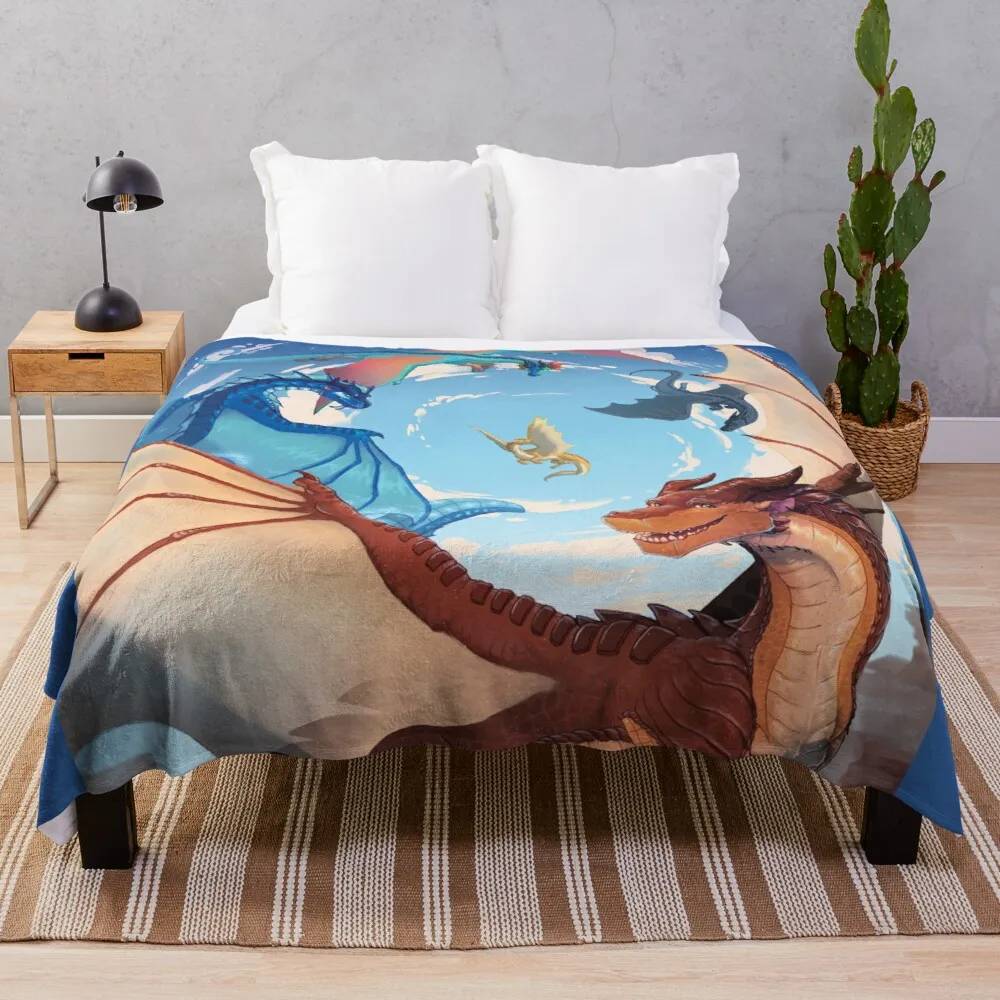 

Wings of Fire - Clay and the Dragonets of Destiny Throw Blanket Camping Blanket Thin Blankets Weighted Blanket