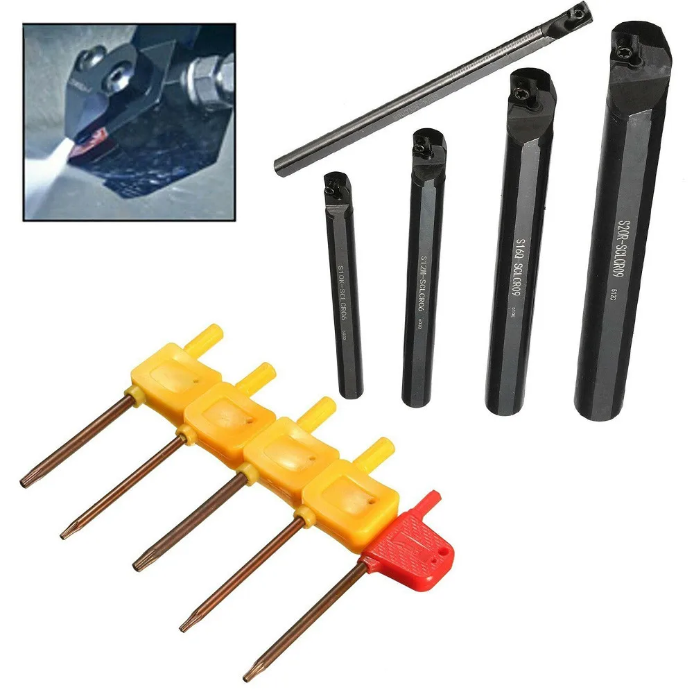 5pcs 7/10/12/16/20mm SCLCR09 Turning Tool Boring Bar Holder Insert For CCMT S07K-SCLCR06 Boring Bar Toolholding
5pcs 7/10/12/16/20mm SCLCR09 Turning Tool Boring Bar Holder Insert For CCMT S07K-SCLCR06 Boring Bar Toolholding