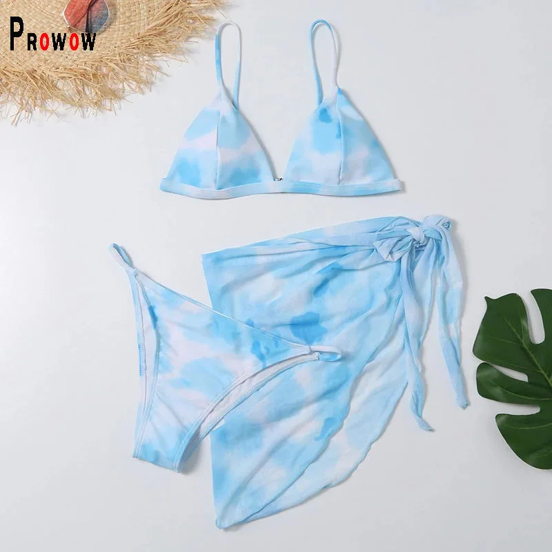 Prowow Sexy Women Beach Outfits Fashion Tie Dye Separated Bikinis Set Mesh Skirt Cover-up Three Piece Swimsuits Bathing Swimwear
Prowow Sexy Women Beach Outfits Fashion Tie Dye Separated Bikinis Set Mesh Skirt Cover-up Three Piece Swimsuits Bathing Swimwear