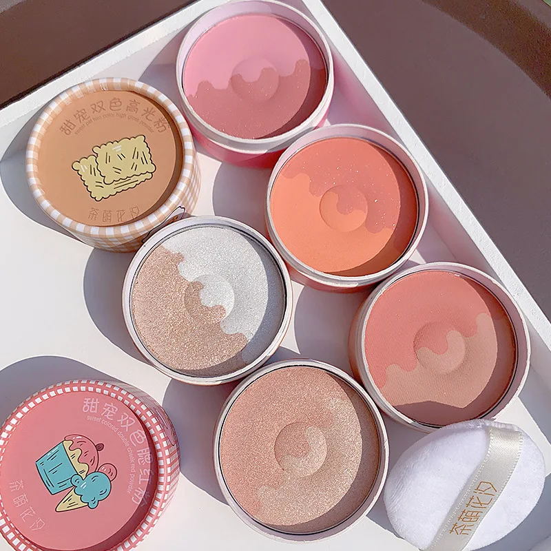 2 In 1 Blush Highlighter Powder Makeup Palette with Puff Face Cosmestics Cute Donut High Gloss Contour Bronzer Blush Palette
2 In 1 Blush Highlighter Powder Makeup Palette with Puff Face Cosmestics Cute Donut High Gloss Contour Bronzer Blush Palette