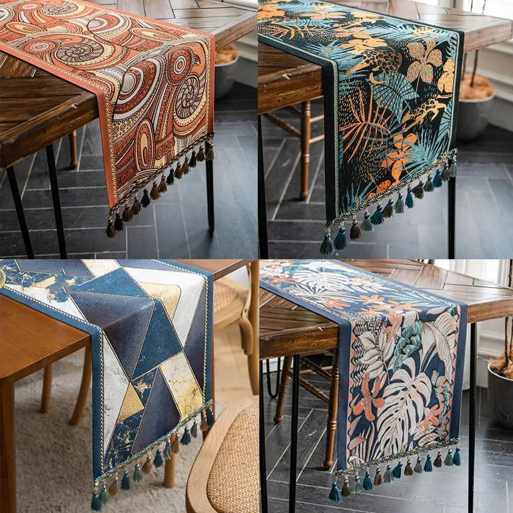 35*180cm Retro Table Runner Jacquard Ethnic Tassel Dinner Table Flag Mats Table Art Home Party Coffee Tea Table Decor Textile
35*180cm Retro Table Runner Jacquard Ethnic Tassel Dinner Table Flag Mats Table Art Home Party Coffee Tea Table Decor Textile