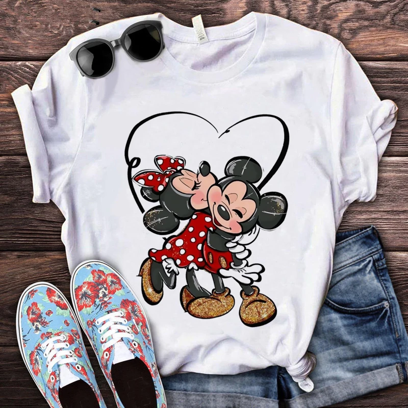 Disney Kawaii Mickey Mouse Cartoon T Shirt Women Unisex Minnie Mouse Couple Cute Tshirt Harajuku Y2K T-shirt Graphic Tops Female
Disney Kawaii Mickey Mouse Cartoon T Shirt Women Unisex Minnie Mouse Couple Cute Tshirt Harajuku Y2K T-shirt Graphic Tops Female