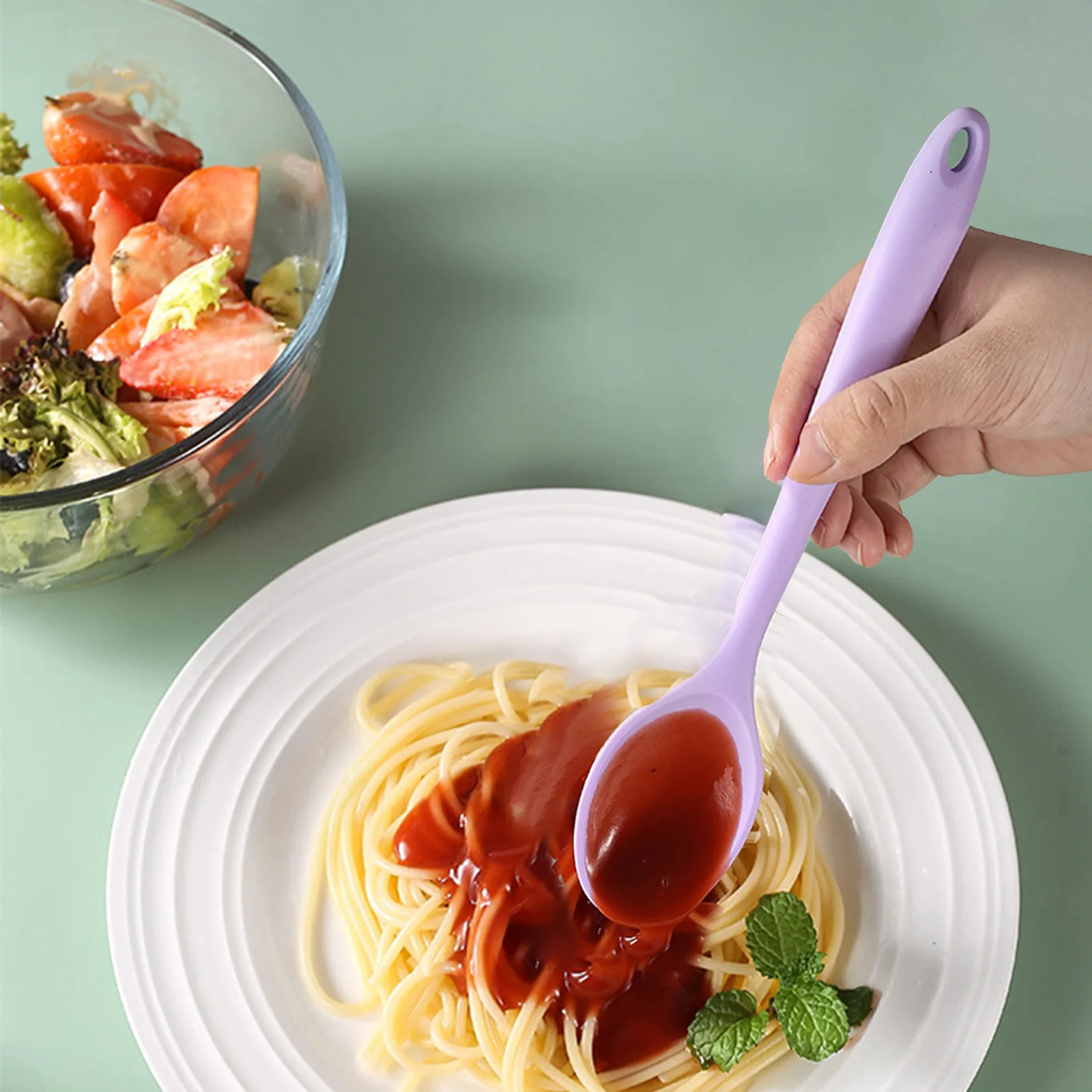 4Pcs Silicone Mixing Spoons Nonstick Heat Resistant Kitchen Cooking Spoons Soup Scoop Multicolor Serving Baking Spoons
4Pcs Silicone Mixing Spoons Nonstick Heat Resistant Kitchen Cooking Spoons Soup Scoop Multicolor Serving Baking Spoons
