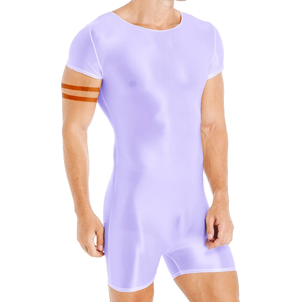 Mens Glossy Short Sleeve Jumpsuit Stretchy Bodysuit Sport Yoga Swimming Leotard Running Yoga Bathing Suit For Man Solid Color
Mens Glossy Short Sleeve Jumpsuit Stretchy Bodysuit Sport Yoga Swimming Leotard Running Yoga Bathing Suit For Man Solid Color