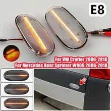 2PCS For Mercedes Benz Sprinter W906 2006-2018 Car Lamp Dynamic LED Side Marker Light For VW Crafter Minibus 06-16 Auto Parts