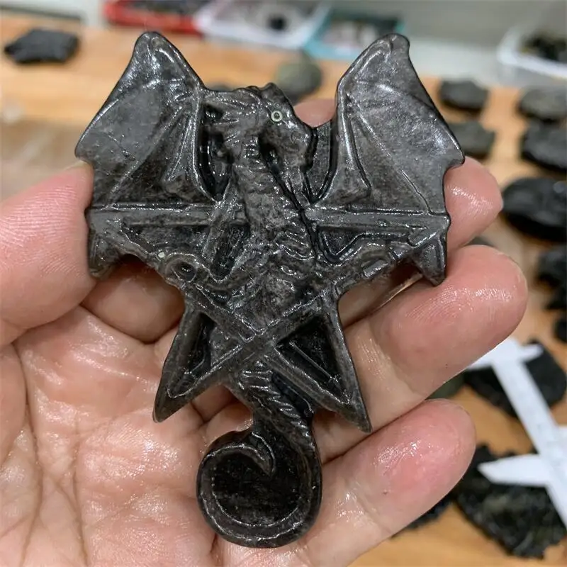 Natural Obsidian Dragon Carvings Crystal Crafts Healing Christmas Ornaments Gifts Reiki Home Decoration 1pcs
Natural Obsidian Dragon Carvings Crystal Crafts Healing Christmas Ornaments Gifts Reiki Home Decoration 1pcs