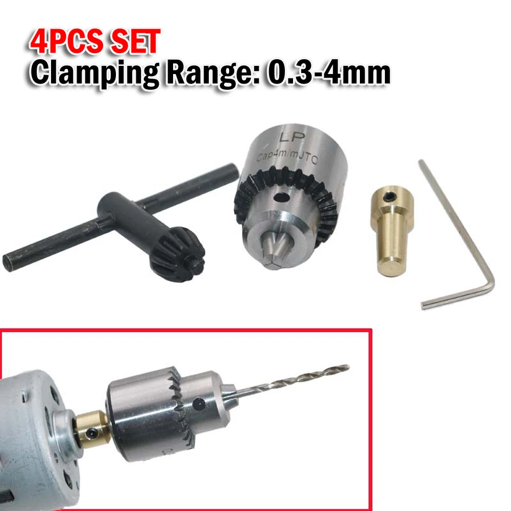 4Pcs Set JT0 Micro Motor Drill Chuck T/L Spanner Clamping Range 0.3-4mm Motor Shaft 3.17mm For Impact Dril Power Electric Drill
4Pcs Set JT0 Micro Motor Drill Chuck T/L Spanner Clamping Range 0.3-4mm Motor Shaft 3.17mm For Impact Dril Power Electric Drill