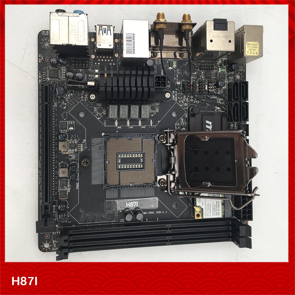 Original Desktop Motherboard For Msi H87I MS-7851 LGA1150 DDR3 16GB PCI-E3.0 SATA3 USB2.0/3.0 DVI+DisplayPort M-ITX Fully Tested
Original Desktop Motherboard For Msi H87I MS-7851 LGA1150 DDR3 16GB PCI-E3.0 SATA3 USB2.0/3.0 DVI+DisplayPort M-ITX Fully Tested