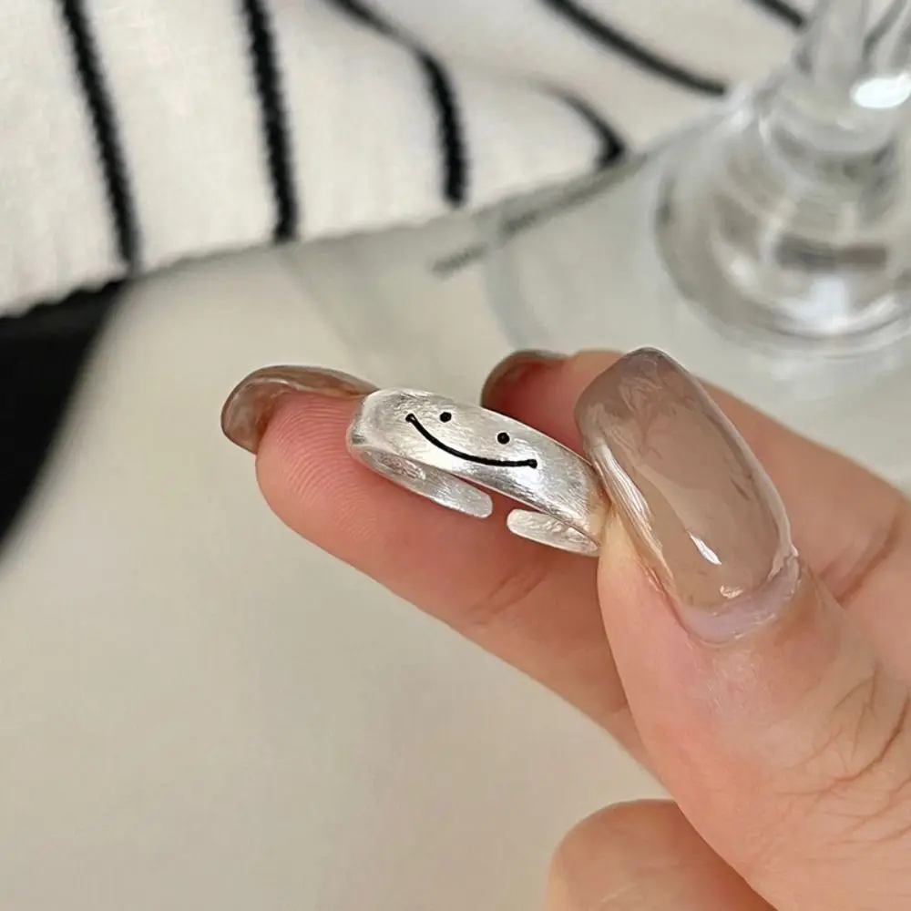 925 Sterling Silver Rings For Women Smile PIcture Simple Minimalist Open Adjustable Finger Rings Fashion Band Female Bijoux
925 Sterling Silver Rings For Women Smile PIcture Simple Minimalist Open Adjustable Finger Rings Fashion Band Female Bijoux