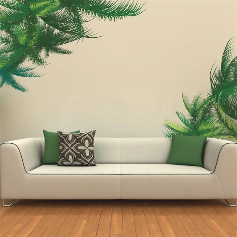 Grren Palm Tree plant leaves Wall Stickers For Sofa background wall/cupboard/door Background Decor DIY Wall Decal Decorations
Grren Palm Tree plant leaves Wall Stickers For Sofa background wall/cupboard/door Background Decor DIY Wall Decal Decorations