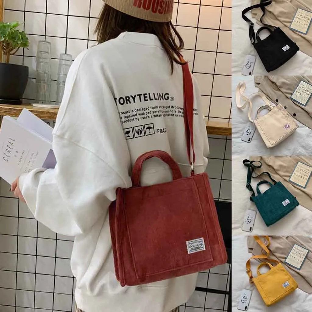 Casual Shoulder Bag Bag Corduroy Handbag Women's Fashion Canvas Messenger Bag Brown Shoulder Bag
Casual Shoulder Bag Bag Corduroy Handbag Women's Fashion Canvas Messenger Bag Brown Shoulder Bag