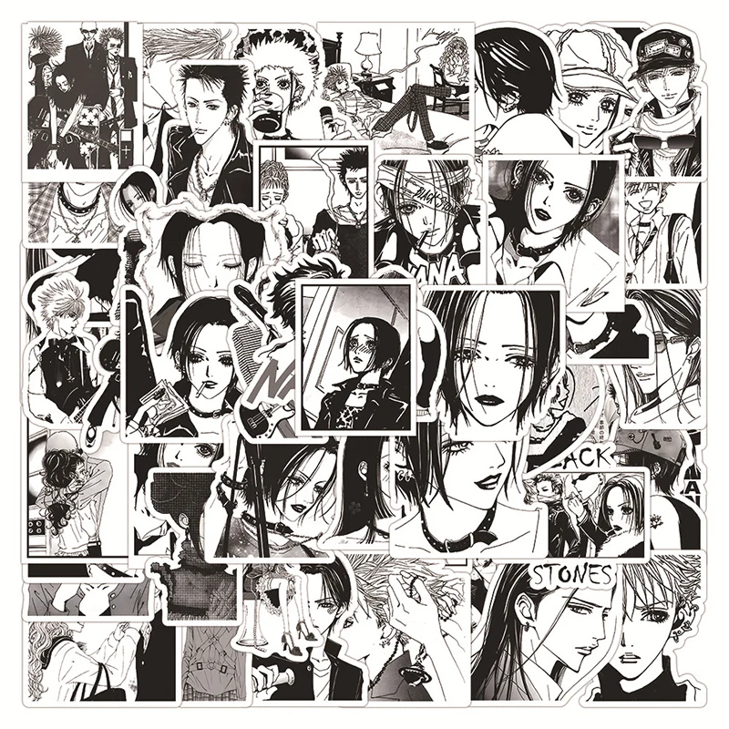61PCS NANA Stickers Black and White two-dimensional Comic Peripheral Guitar iPad Decoration Waterproof DIY Helmet Stickers Gift
61PCS NANA Stickers Black and White two-dimensional Comic Peripheral Guitar iPad Decoration Waterproof DIY Helmet Stickers Gift