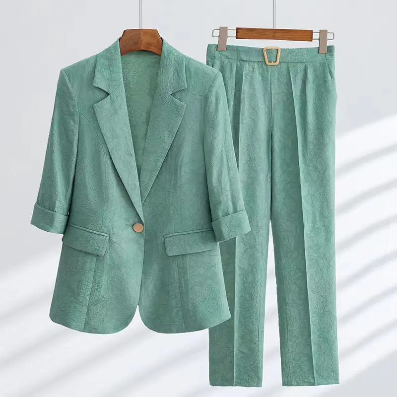 Fashion Suits Set Women's Autumn 2022 New Temperament Casual Blazers Jacket Pants Two-piece French Elegant Professional Wear
Fashion Suits Set Women's Autumn 2022 New Temperament Casual Blazers Jacket Pants Two-piece French Elegant Professional Wear