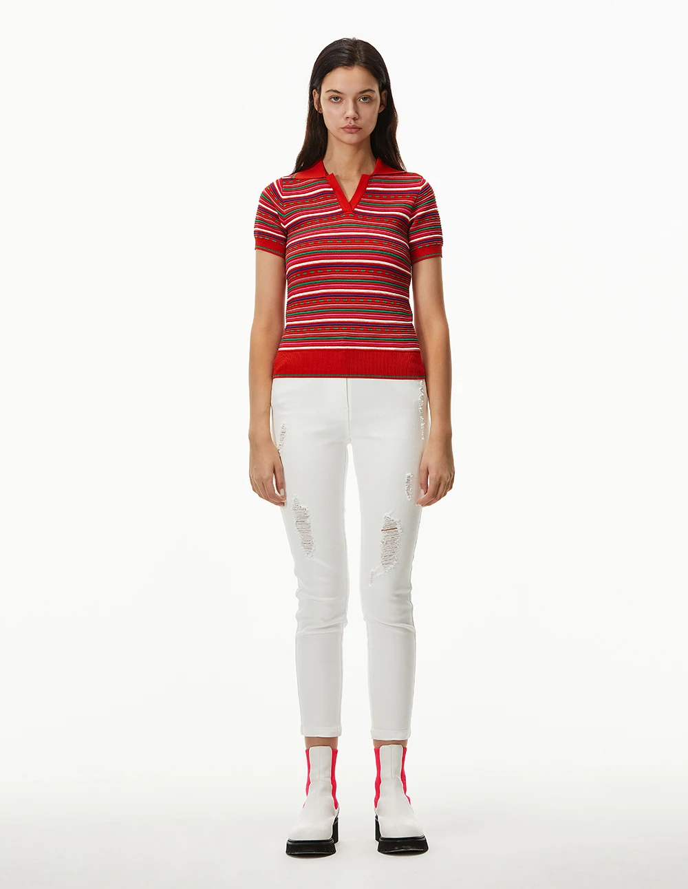 MARKFAST New Christmas Design 2022 Autumn Winter Cropped Striped Jumper Women Short Sleeve V-Neck Soft Knit Pullover Top
MARKFAST New Christmas Design 2022 Autumn Winter Cropped Striped Jumper Women Short Sleeve V-Neck Soft Knit Pullover Top