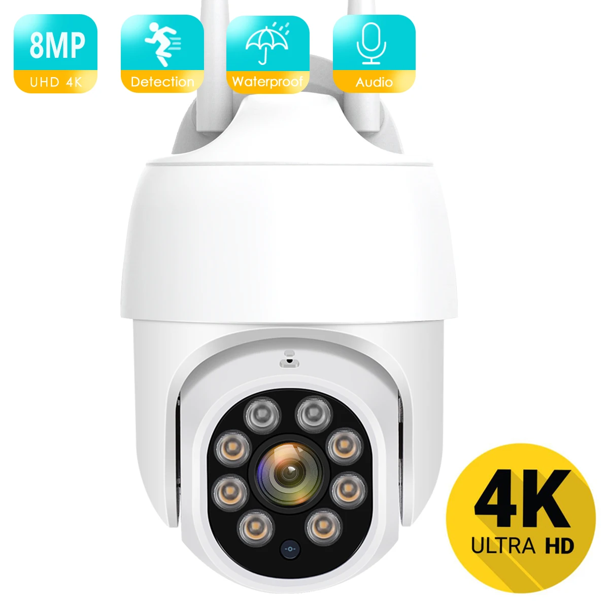 BESDER 4K 8MP 5MP Ultra HD PTZ IP Camera AI Human Detection Waterproof WiFi Security Camera Auto Tracking P2P Video Surveillance 
BESDER 4K 8MP 5MP Ultra HD PTZ IP Camera AI Human Detection Waterproof WiFi Security Camera Auto Tracking P2P Video Surveillance
