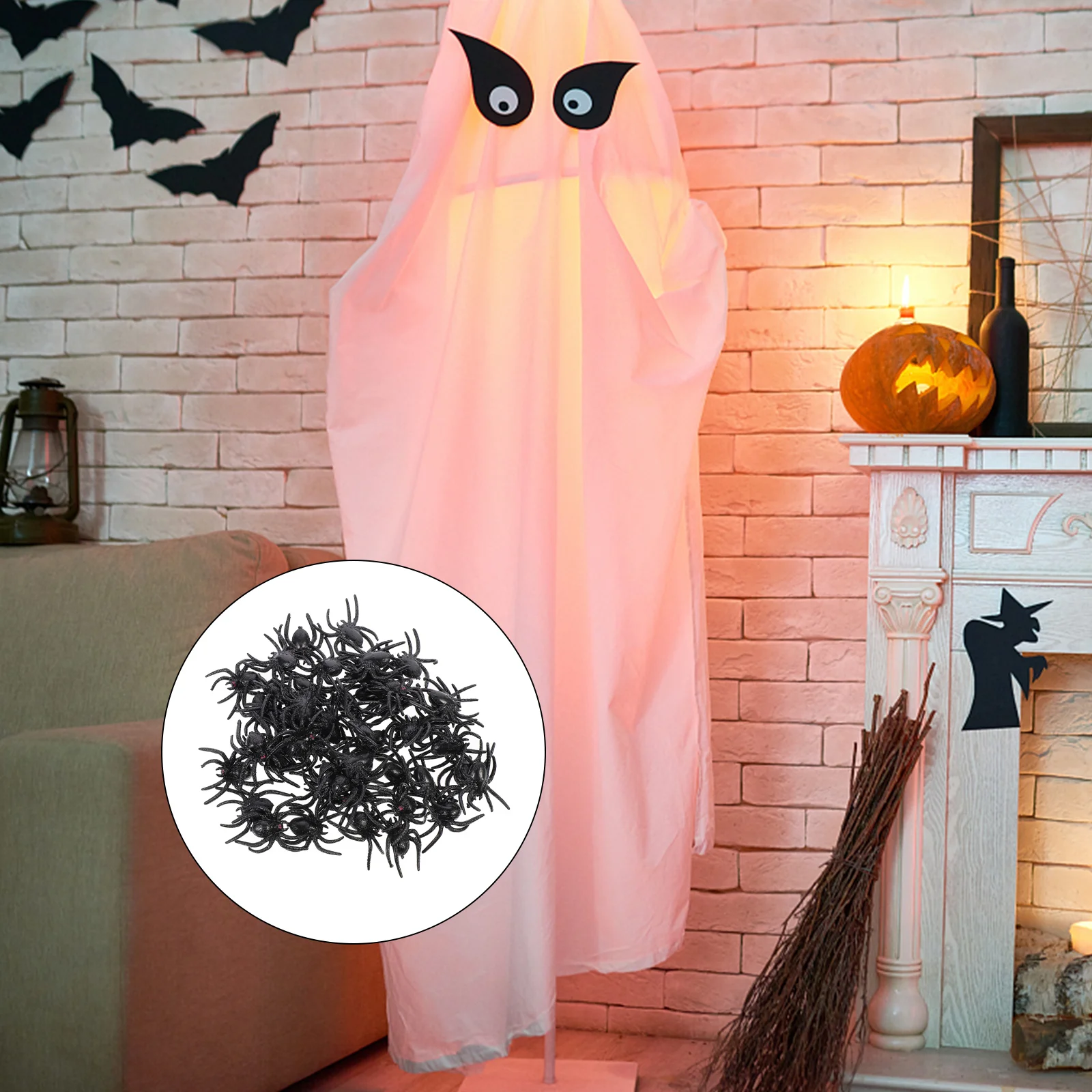 50 PCS Ghost Halloween Spider Decoration Spooky Plastic Prop Make Accessories Black Makeup Prank Joke Toy Scary
50 PCS Ghost Halloween Spider Decoration Spooky Plastic Prop Make Accessories Black Makeup Prank Joke Toy Scary