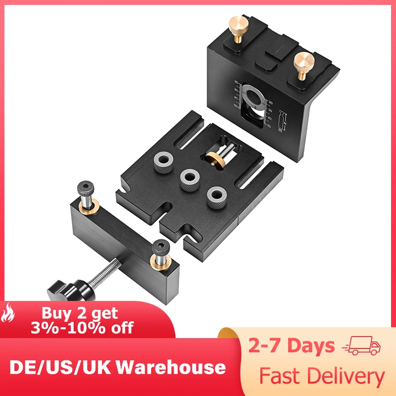 Adjustable Woodworking 3 in 1 Doweling Jig Kit Pocket Hole Jig Drilling Guide Locator For Furniture Connecting Hole Puncher Tool
Adjustable Woodworking 3 in 1 Doweling Jig Kit Pocket Hole Jig Drilling Guide Locator For Furniture Connecting Hole Puncher Tool