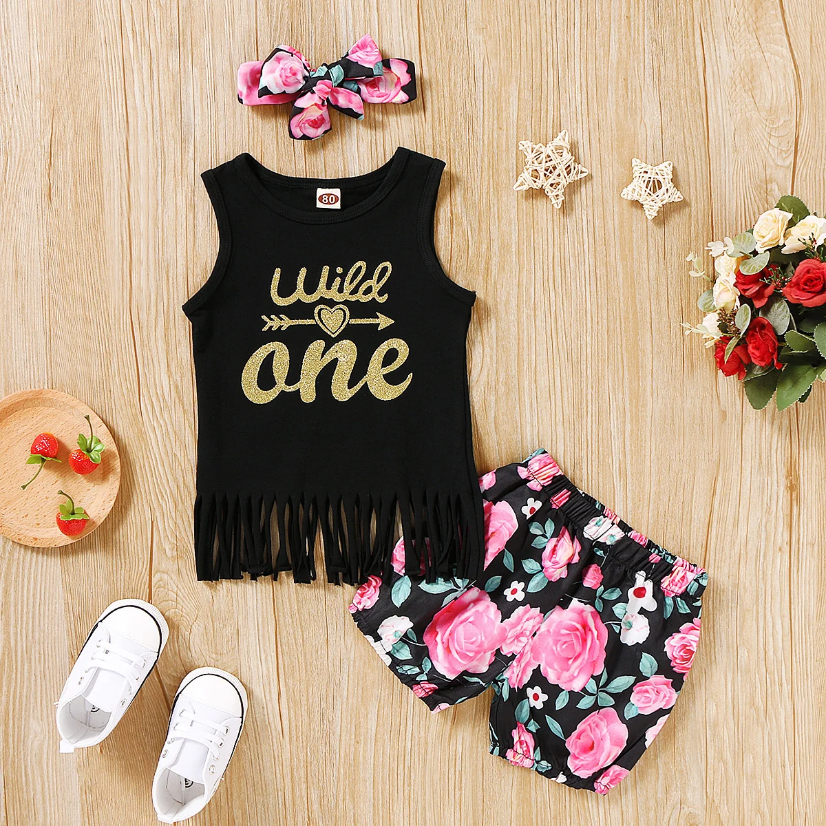 kids cheap costumeGirls' spring autumn new sleeveless one print + flower shorts three piece set
kids cheap costumeGirls' spring autumn new sleeveless one print + flower shorts three piece set