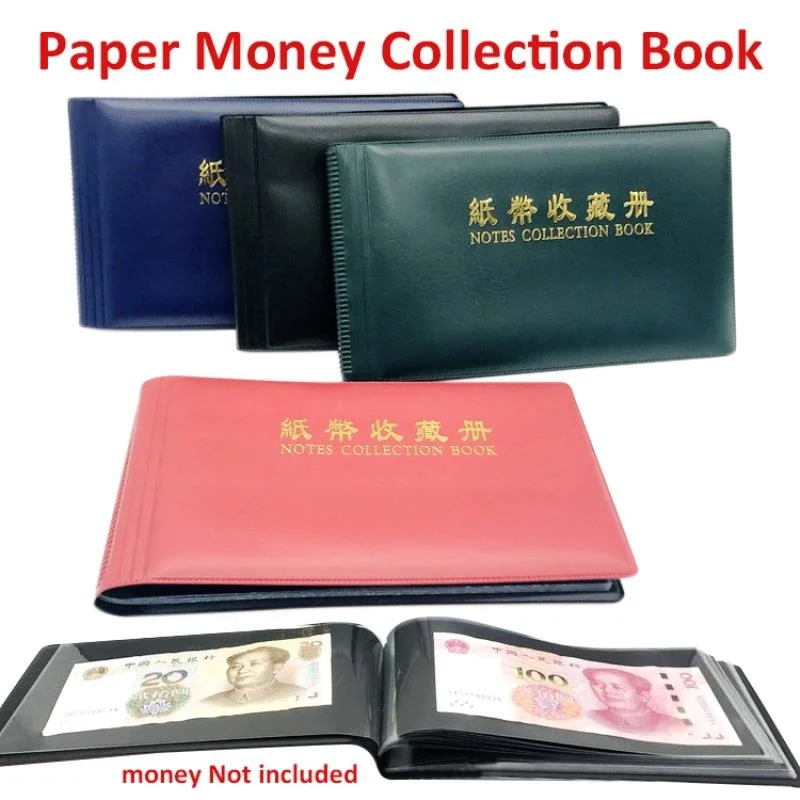 40 Banknotes Collection Album Durable Paper Money Protection Holder Book PVC Transparent Money Organizer Storage Bag 
40 Banknotes Collection Album Durable Paper Money Protection Holder Book PVC Transparent Money Organizer Storage Bag