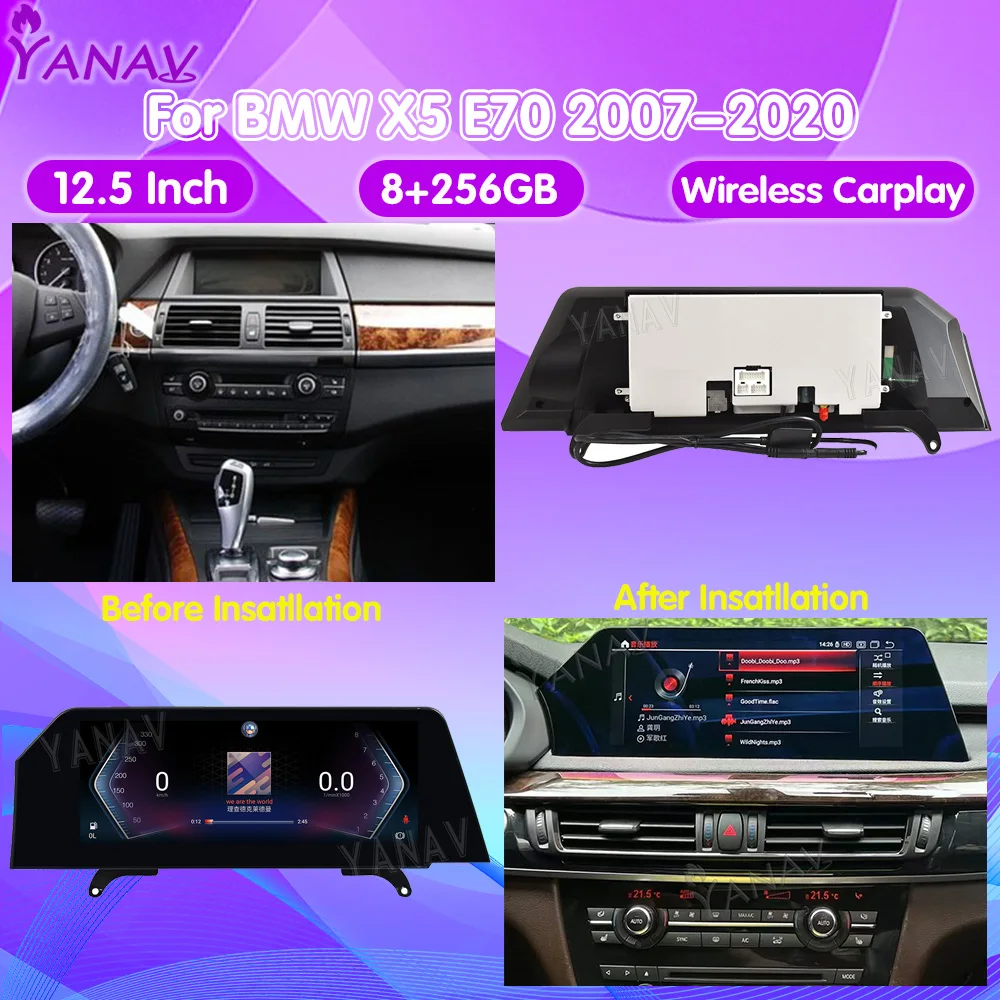 Автомобильный мультимедийный плеер Qualcomm Android для BMW X5 E70 F15 X6 E71 F16 2007-2020, радио, GPS-навигация, автомобильный стерео Carplay
Автомобильный мультимедийный плеер Qualcomm Android для BMW X5 E70 F15 X6 E71 F16 2007-2020, радио, GPS-навигация, автомобильный стерео Carplay