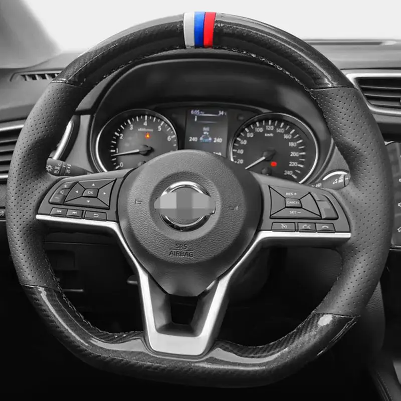 Для Nissan X-Trail Qashqai March Serena Micra Kicks 2017-2019 Altima Teana 2019 DIY чехол рулевого колеса автомобиля из углеродного волокна
Для Nissan X-Trail Qashqai March Serena Micra Kicks 2017-2019 Altima Teana 2019 DIY чехол рулевого колеса автомобиля из углеродного волокна