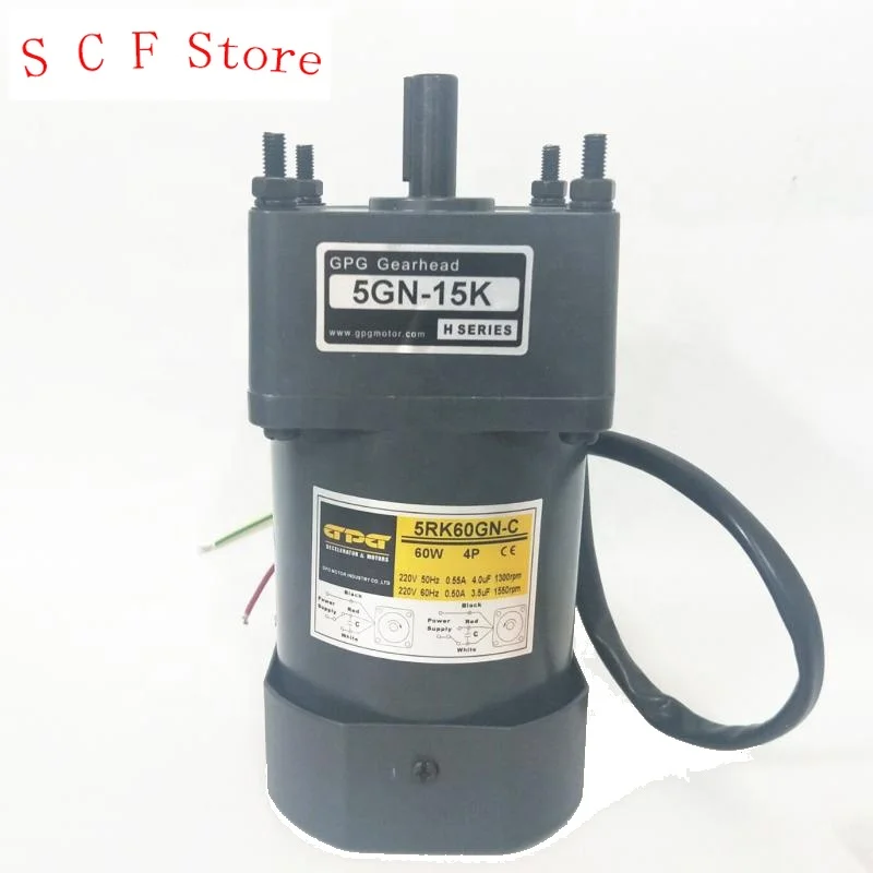 GPG 60W 220v Electric Speed Reducer AC Motor 5RK60GN-C/5GN-15K Gearhead
GPG 60W 220v Electric Speed Reducer AC Motor 5RK60GN-C/5GN-15K Gearhead