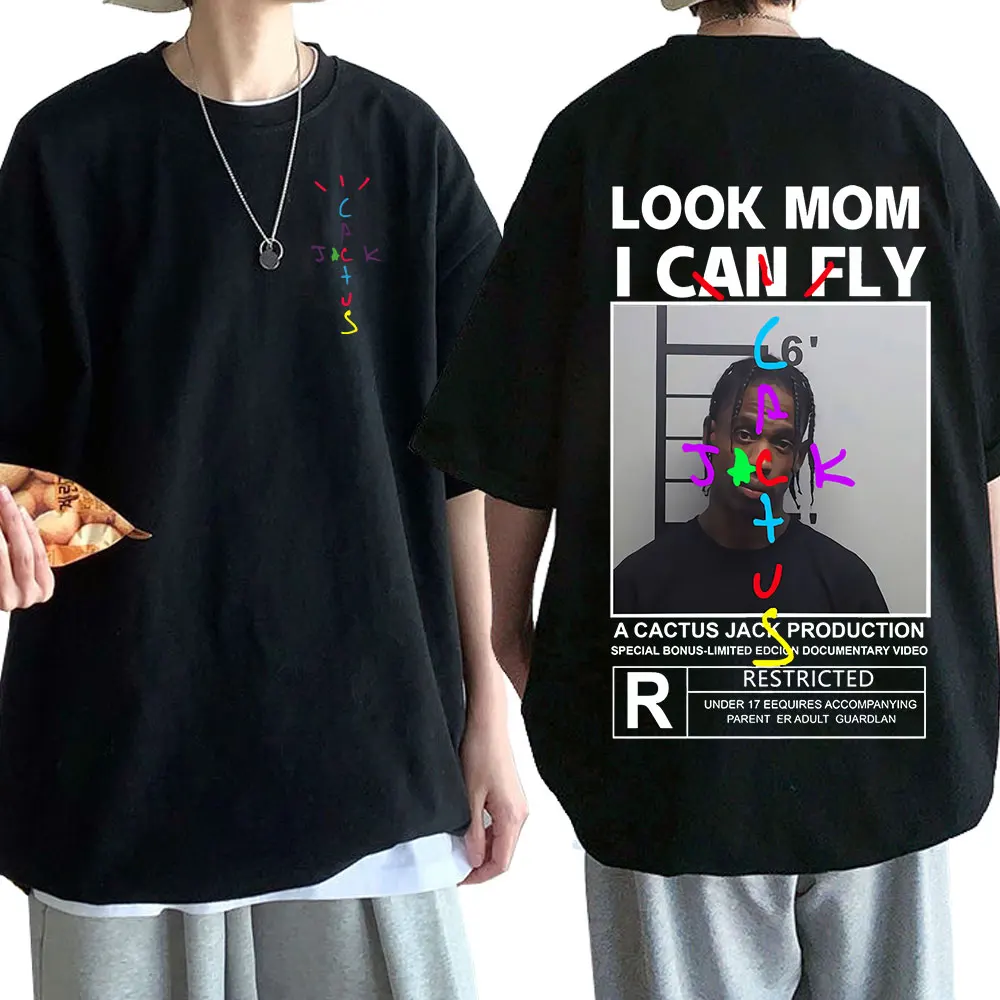 Cactus Jack Rainbow Alphabet Print T-shirts Travis Scott LOOK MOM I CAN FLY Oversized T-shirt Men Women Hip Hop Streetwear
Cactus Jack Rainbow Alphabet Print T-shirts Travis Scott LOOK MOM I CAN FLY Oversized T-shirt Men Women Hip Hop Streetwear