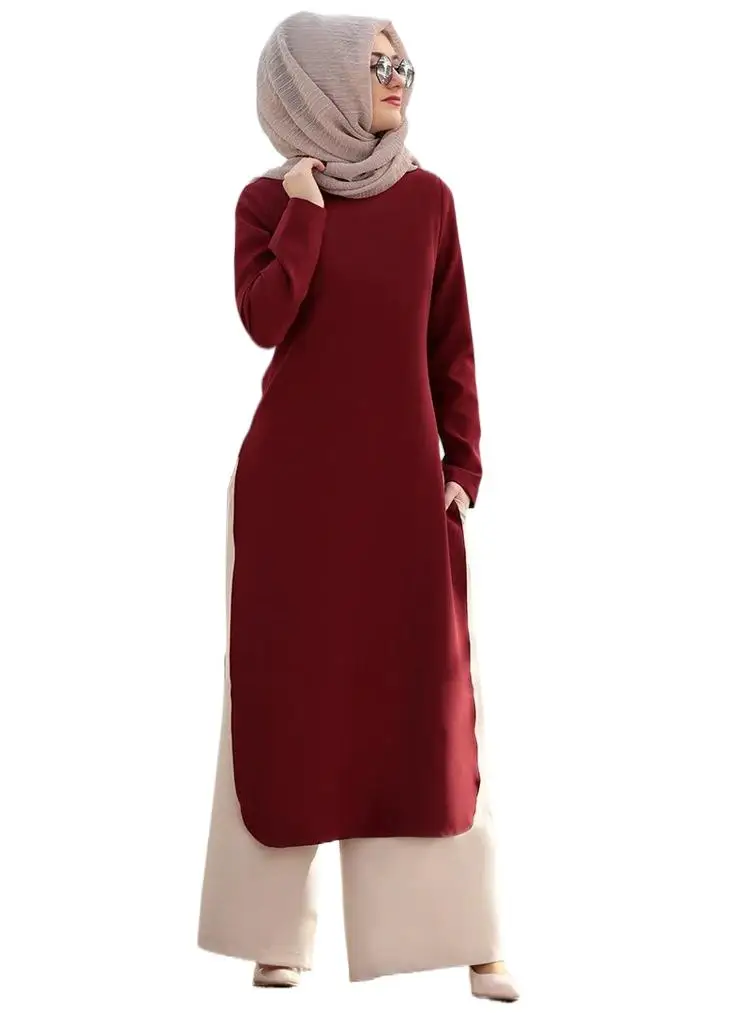 

2 Pieces Muslim sets tops +pants Evening Dress female Kaftan Islamic Clothing Grote Maten Dames Kleding Ensemble Musulmane