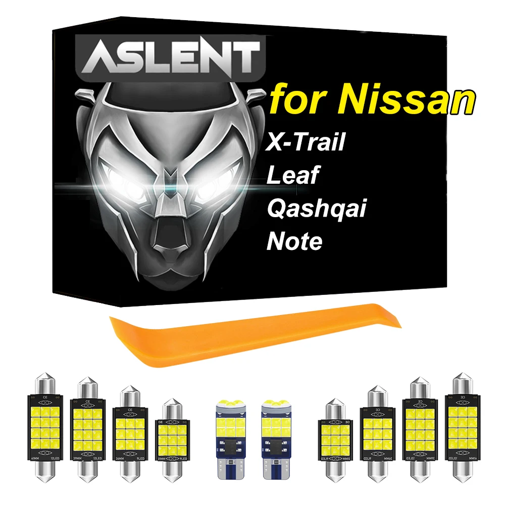 ASLENT Canbus For Nissan X-Trail T30 T31 T32 Leaf ZE0 ZE1 Qashqai J10 J11 Note E11 E12 Versa Sentra Rogue LED Interior Light Kit
ASLENT Canbus For Nissan X-Trail T30 T31 T32 Leaf ZE0 ZE1 Qashqai J10 J11 Note E11 E12 Versa Sentra Rogue LED Interior Light Kit