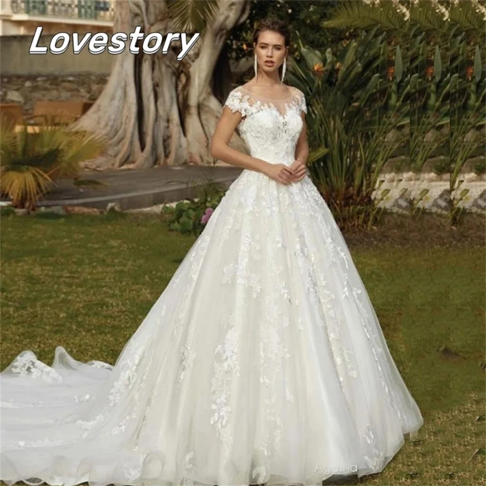 Элегантные Свадебные платья с коротким рукавом и круглым вырезом, кружевные халаты для невесты, трапециевидные блестящие платья с аппликац...
Элегантные Свадебные платья с коротким рукавом и круглым вырезом, кружевные халаты для невесты, трапециевидные блестящие платья с аппликац...