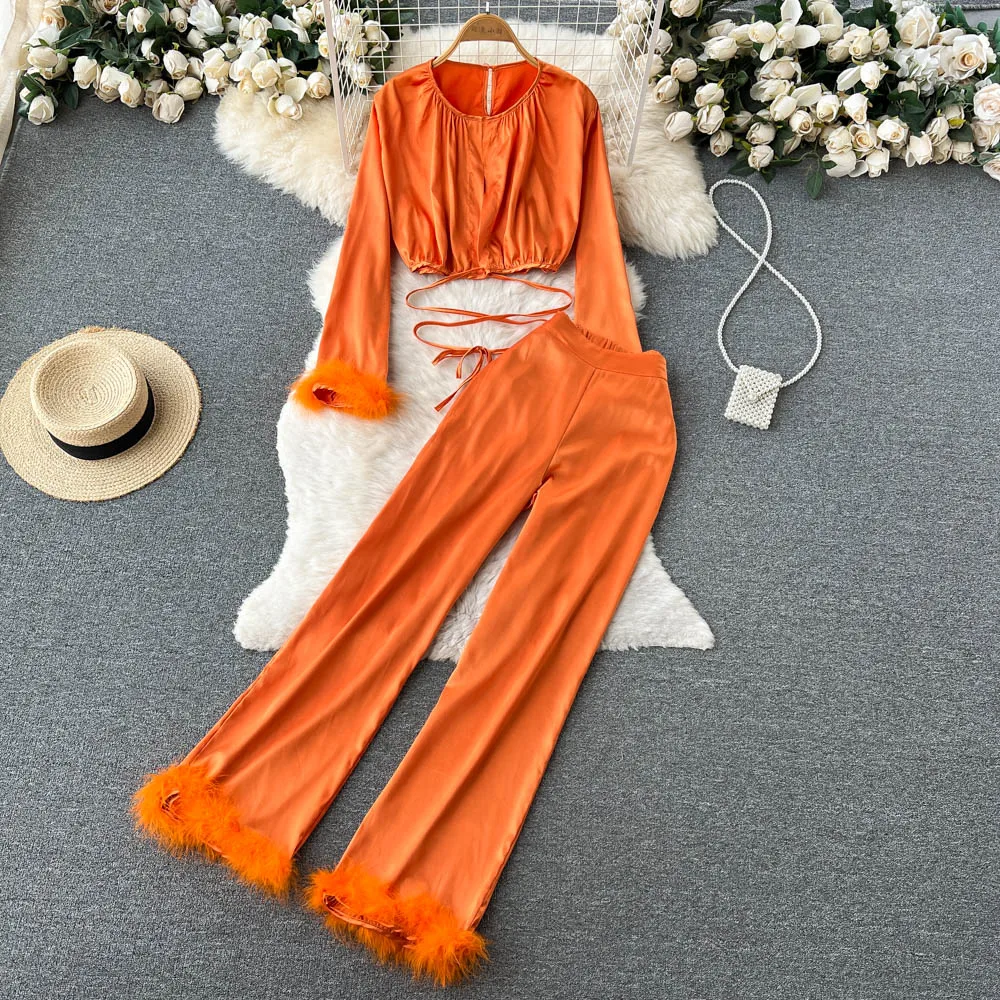 Новый осенний стиль, Европейский и американский стиль, популярная футболка с длинными рукавами для девочек топ с высокой талией, повседневные длинные штаны, костюм
Новый осенний стиль, Европейский и американский стиль, популярная футболка с длинными рукавами для девочек топ с высокой талией, повседневные длинные штаны, костюм