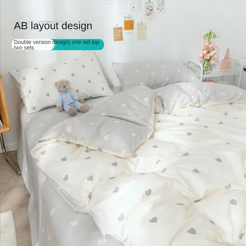 Spring and autumn bed four-piece summer bed sheet quilt cover Nordic style quilt cover student dormitory bedding three-piece sin
Spring and autumn bed four-piece summer bed sheet quilt cover Nordic style quilt cover student dormitory bedding three-piece sin