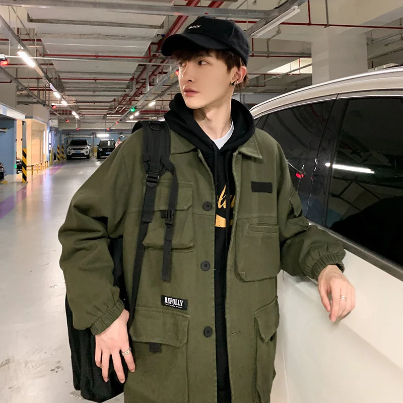 2022 Autumn Korean Fashion Coats Men Male Streetwear Fashion Overalls Tops Outdoor Multi-Pocket Jacket Streetwear Cargo Coats
2022 Autumn Korean Fashion Coats Men Male Streetwear Fashion Overalls Tops Outdoor Multi-Pocket Jacket Streetwear Cargo Coats