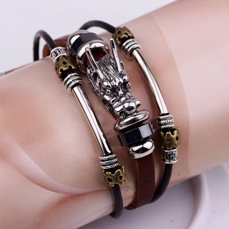 New National Style Jewelry Chinese Leading Jewelry Multi-layer Leather Rope Bracelet Personality Bracelet
New National Style Jewelry Chinese Leading Jewelry Multi-layer Leather Rope Bracelet Personality Bracelet