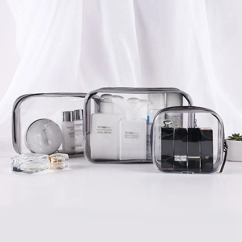 Transparent Cosmetic Bag PVC Women Zipper Clear Makeup Storage Bags Travel Toiletries Organizer Waterproof Toiletry Wash Bag
Transparent Cosmetic Bag PVC Women Zipper Clear Makeup Storage Bags Travel Toiletries Organizer Waterproof Toiletry Wash Bag