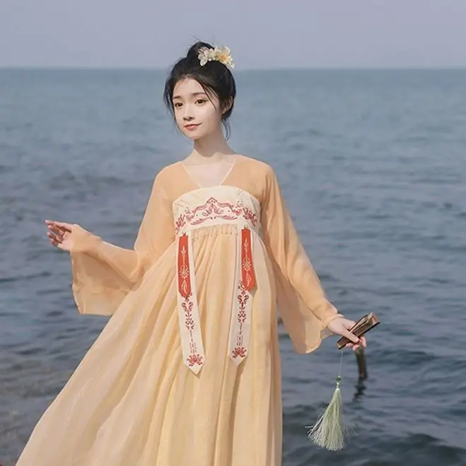 Chinese Traditional Embroidery Hanfu Women Cosplay Robe Dance Set Fairy Costume Clothing Girls Plain Han Dynasty Dress
Chinese Traditional Embroidery Hanfu Women Cosplay Robe Dance Set Fairy Costume Clothing Girls Plain Han Dynasty Dress