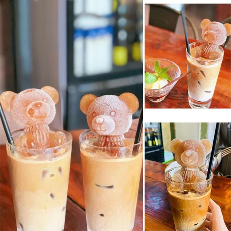 3D Bear Shape Silicone Mold Ice Cube Maker Chocolate Cake Mould Candy Dough Mold For Coffee Milk Tea Fondant Whiskey Ice Mold
3D Bear Shape Silicone Mold Ice Cube Maker Chocolate Cake Mould Candy Dough Mold For Coffee Milk Tea Fondant Whiskey Ice Mold
